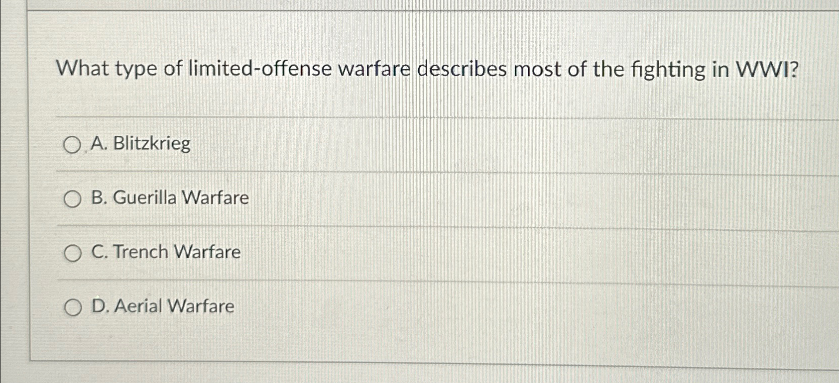 What type of limited - offense warfare describes