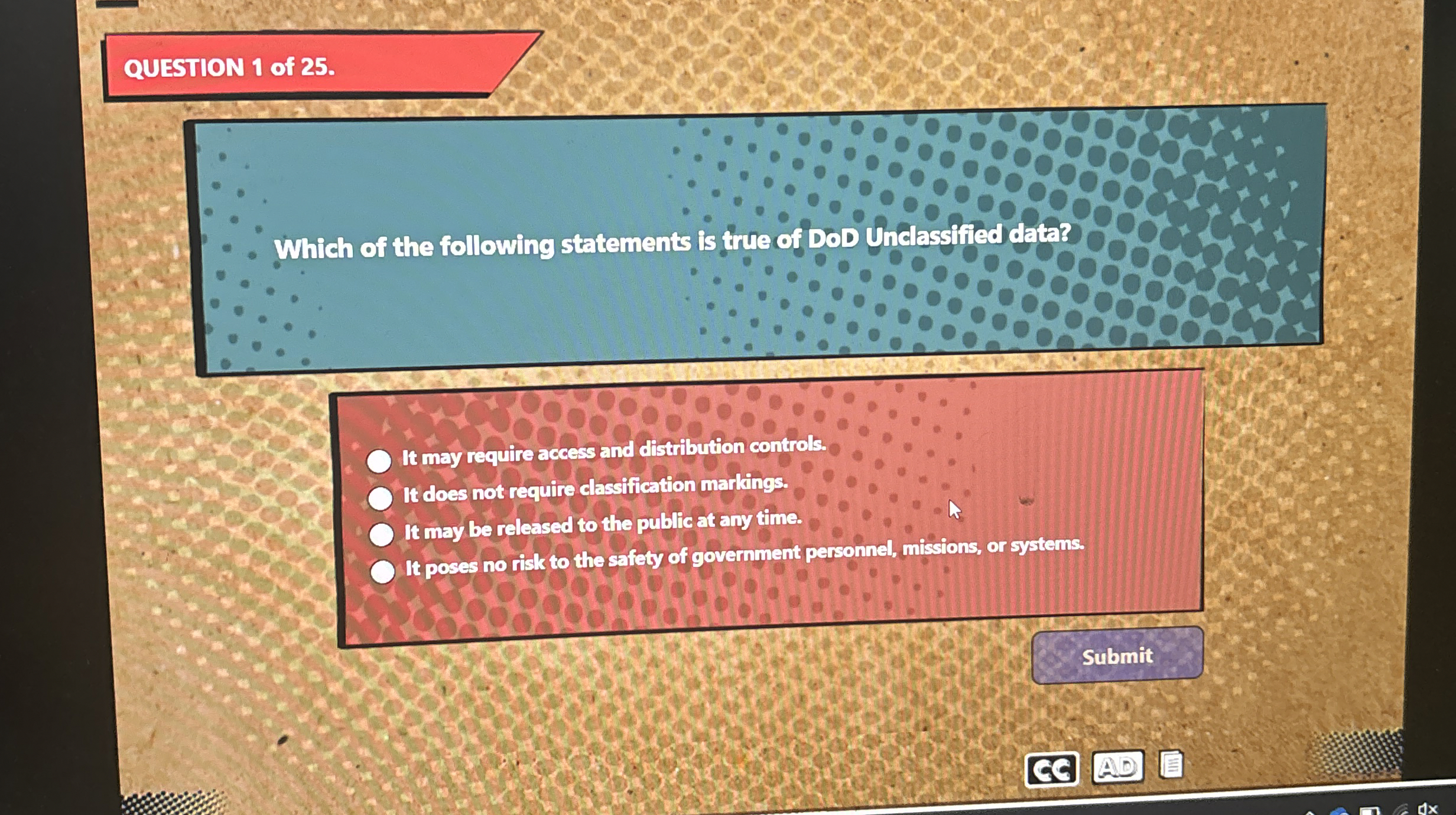 QUESTION 1 of 2 5 . Which of the following