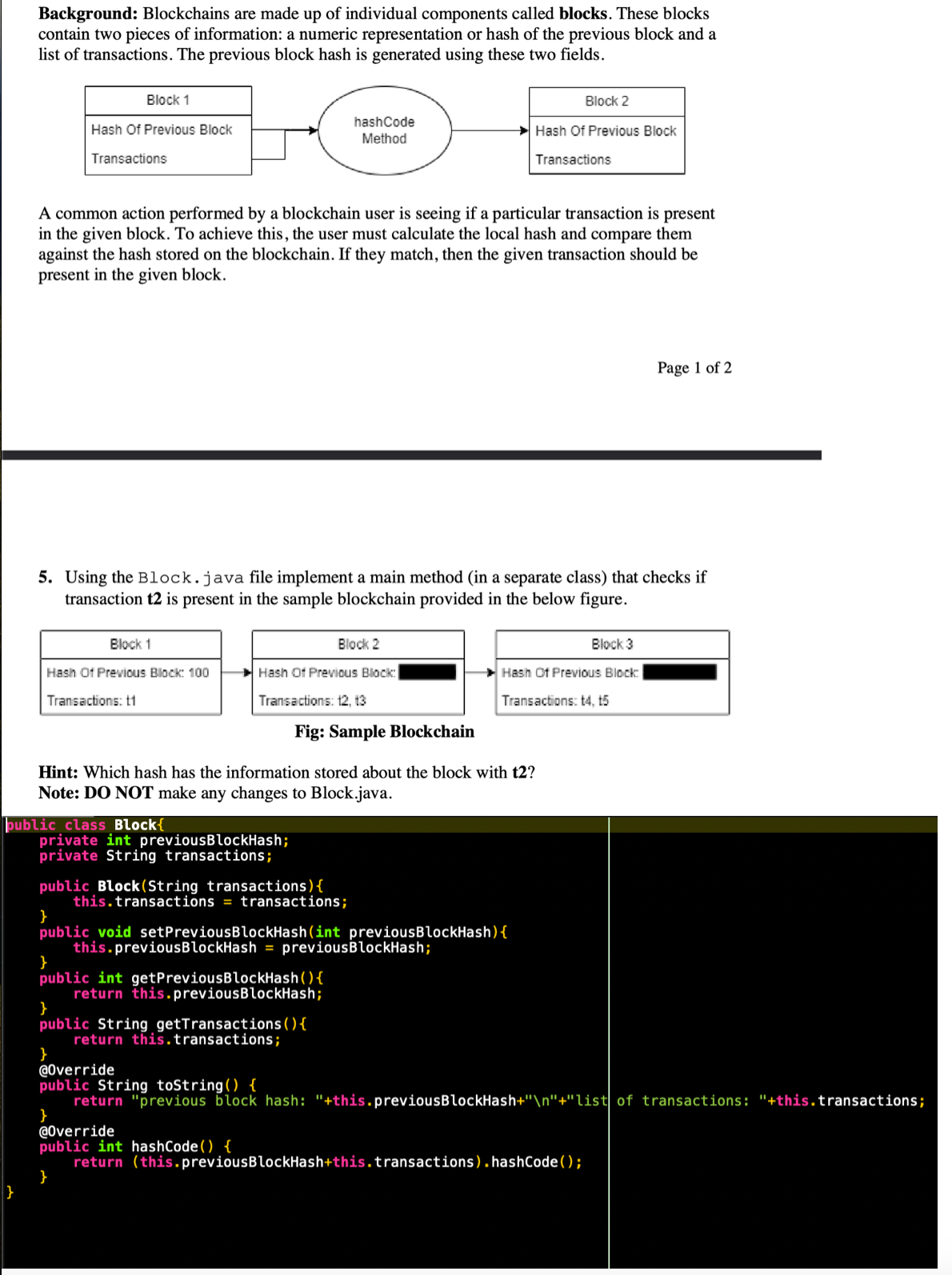 Background: Blockchains are made up of individual
