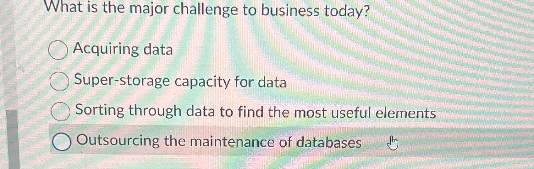 What is the major challenge to business today?