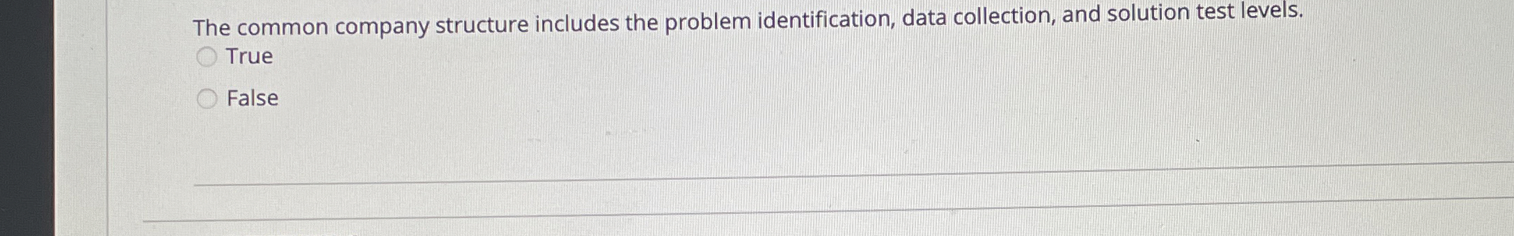 The common company structure includes the problem