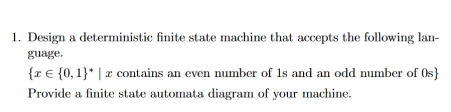 Provide a diagram. Design a deterministic finite