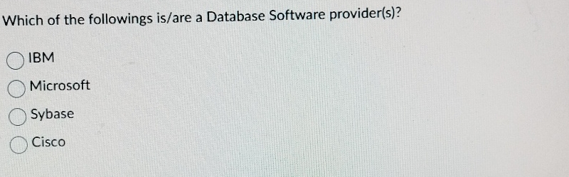 Which of the followings is / are a Database