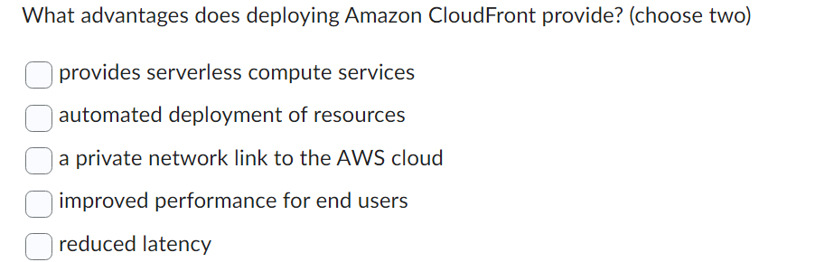 What advantages does deploying Amazon CloudFront