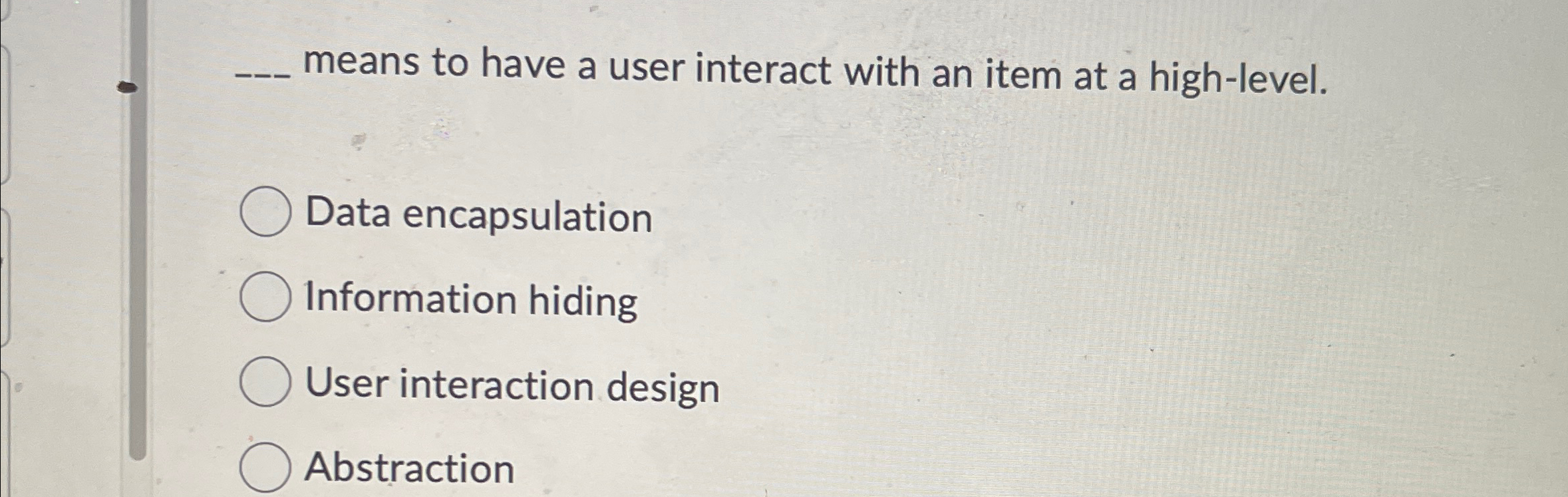 q , means to have a user interact with an item at