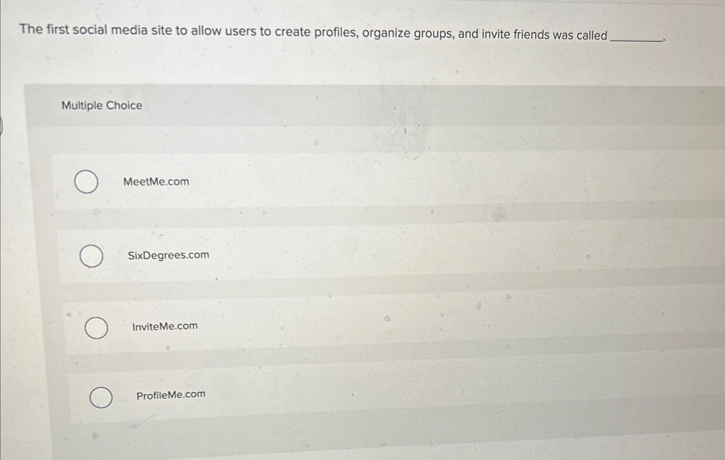 The first social media site to allow users to