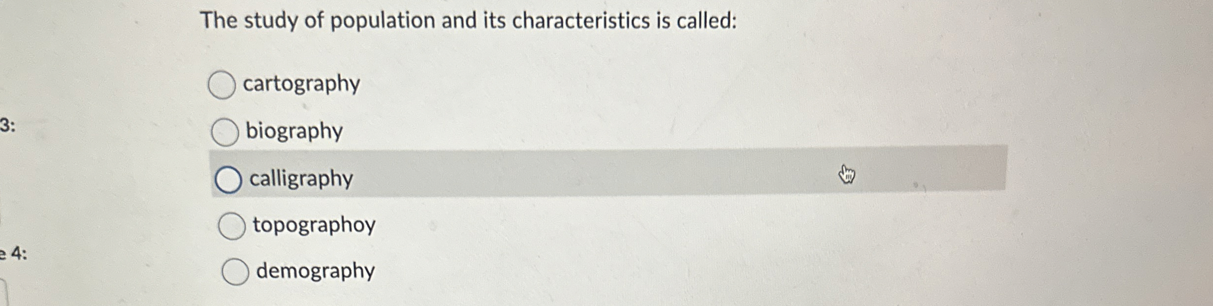 The study of population and its characteristics