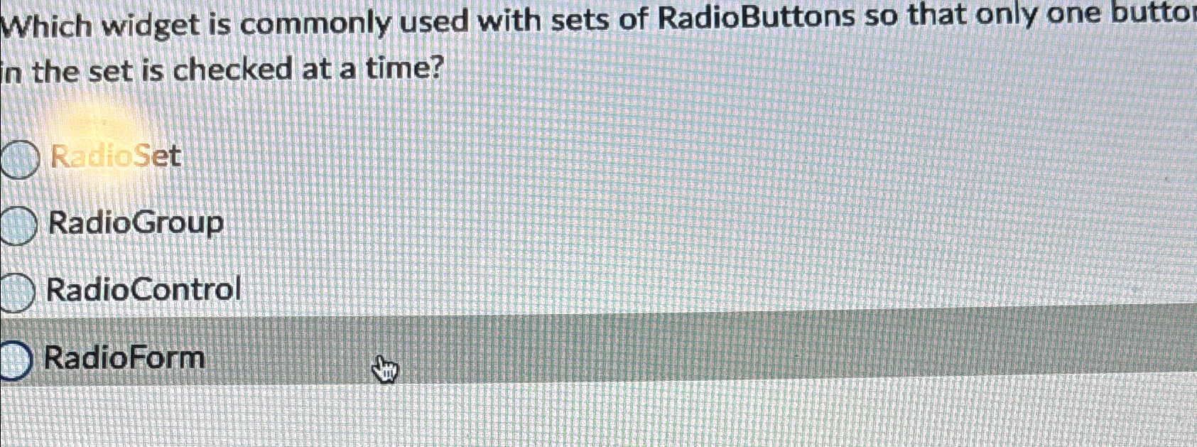 Which widget is commonly used with sets of