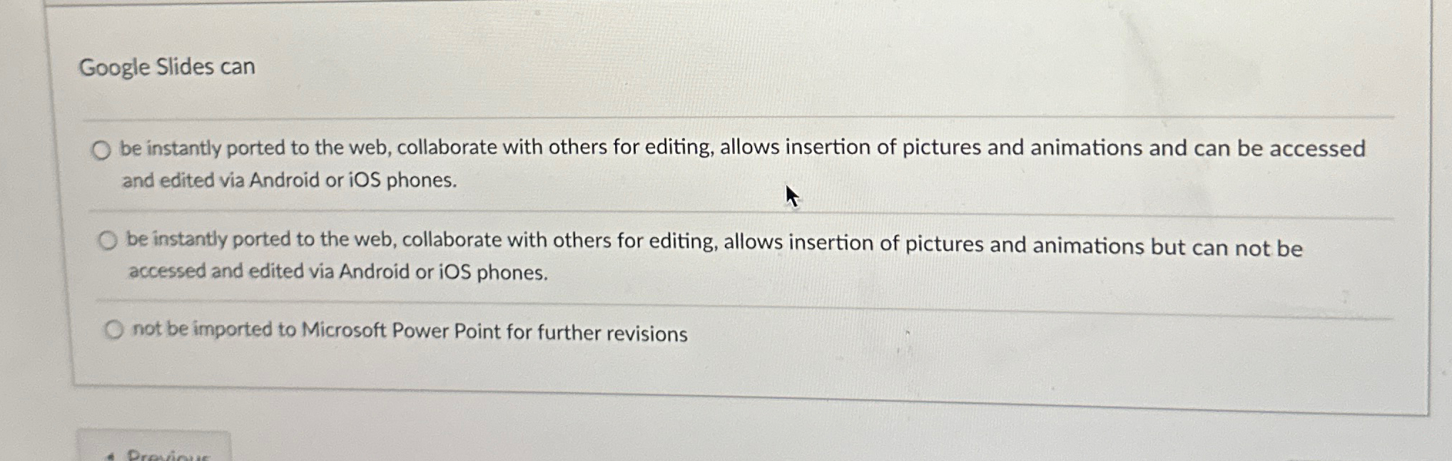 Google Slides can be instantly ported to the web,