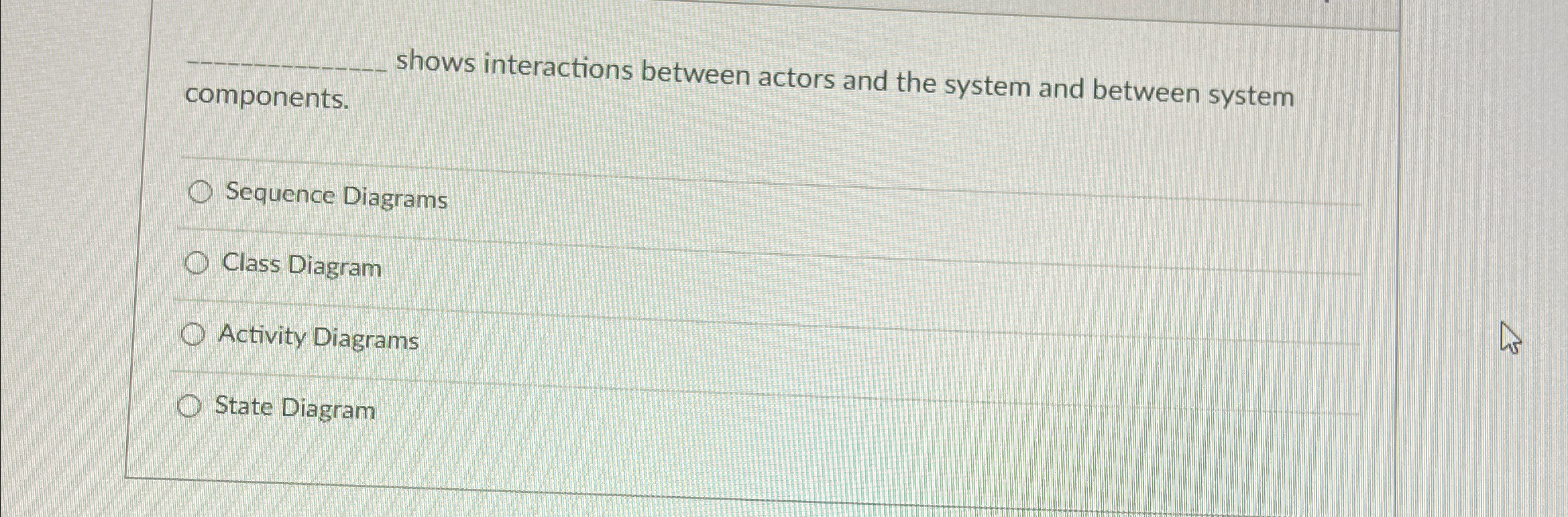 q , shows interactions between actors and the