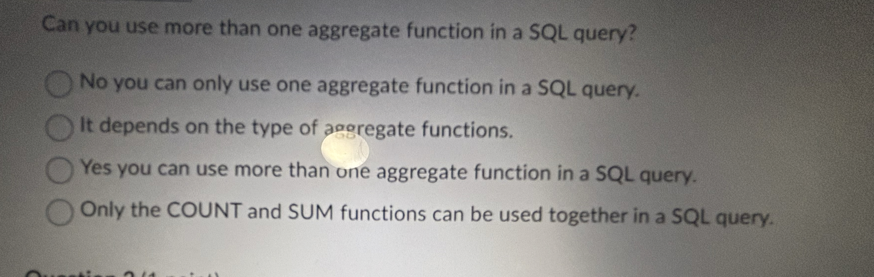 Can you use more than one aggregate function in a