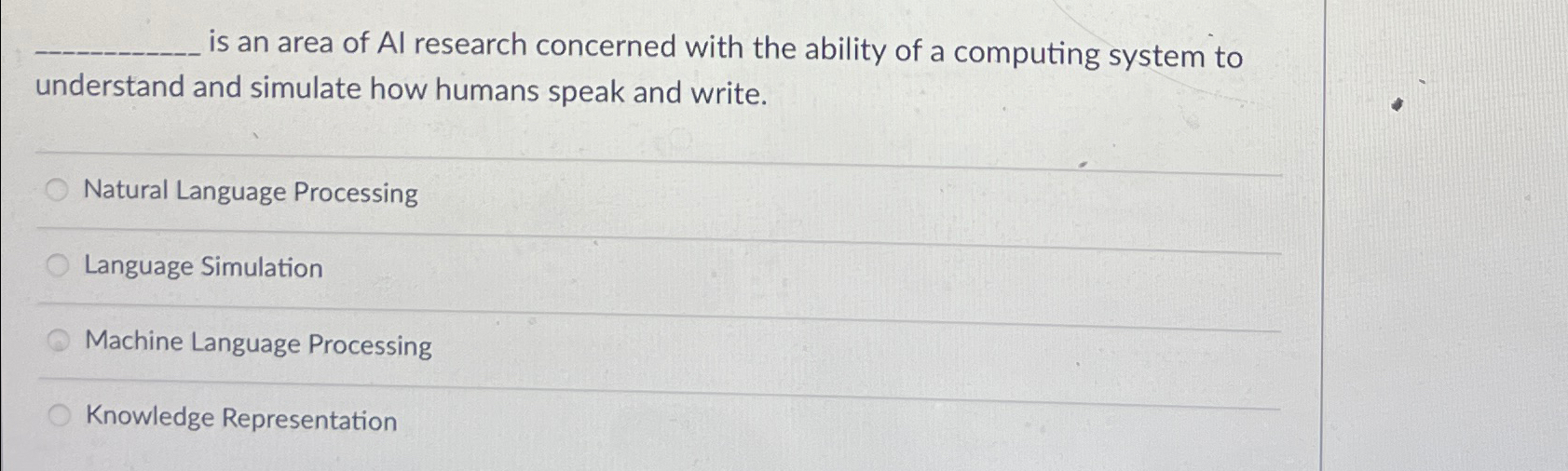 is an area of Al research concerned with the