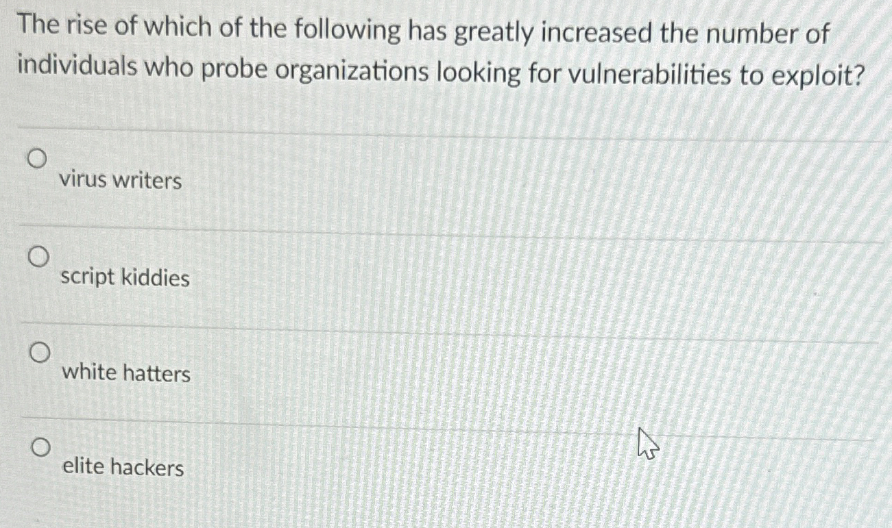 The rise of which of the following has greatly