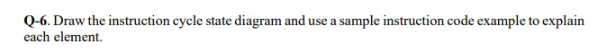 Q - 6 . Draw the instruction cycle state diagram