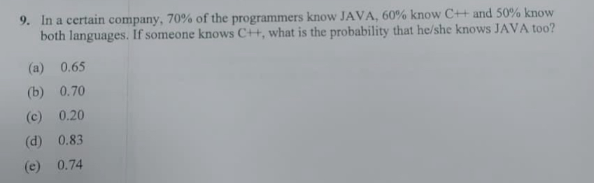 In a certain company, 7 0 % of the programmers