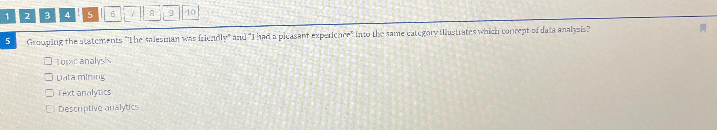 1 2 3 4 5 6 7 8 9 1 0 5 Grouping the statements