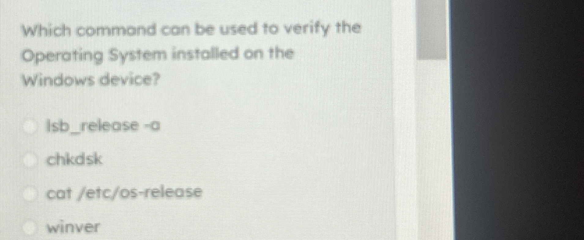 Which commond can be used to verify the