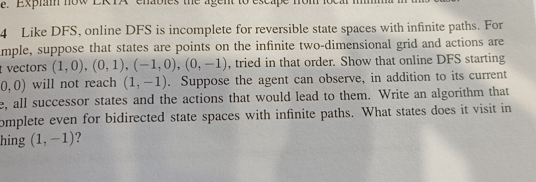 4 Like DFS , online DFS is incomplete for