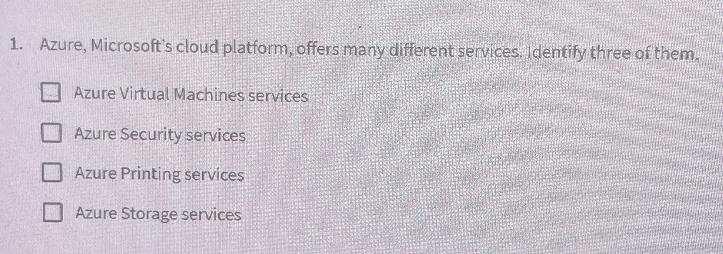 Azure, Microsoft's cloud platform, offers many
