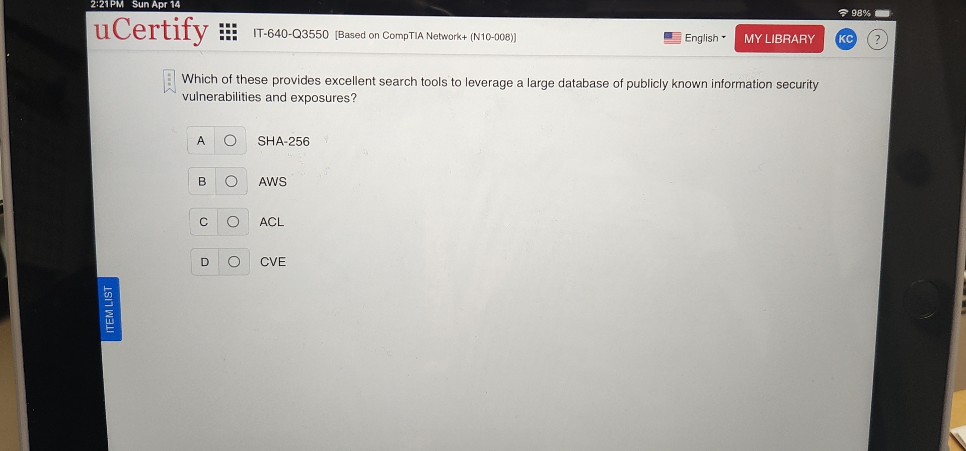 2 : 2 1 PM Sun Apr 1 4 uCertify : : IT - 6 4 0 -