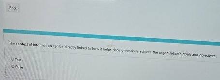 The context of information can be directly linked