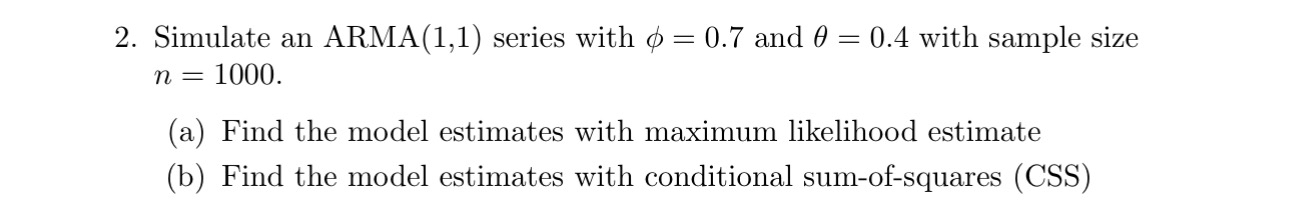 Give me Python code. Simulate an ARMA ( 1 , 1 )