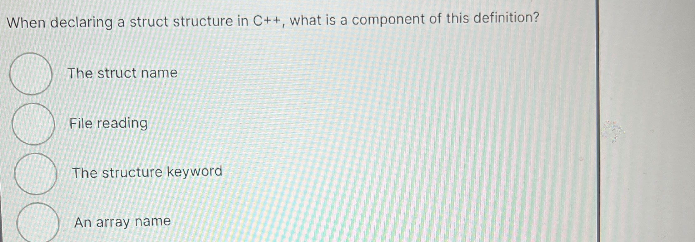 When declaring a struct structure in C + + , what