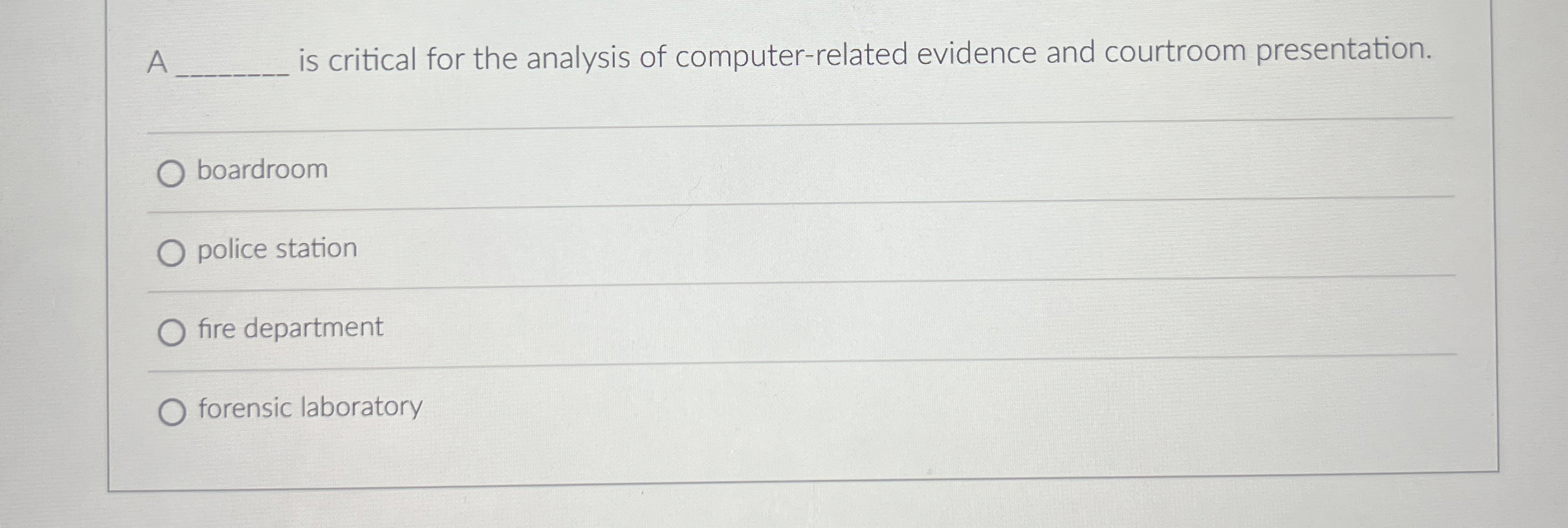 A is critical for the analysis of computer -