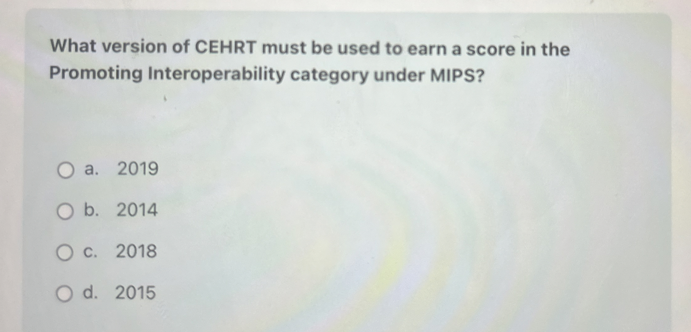 What version of CEHRT must be used to earn a