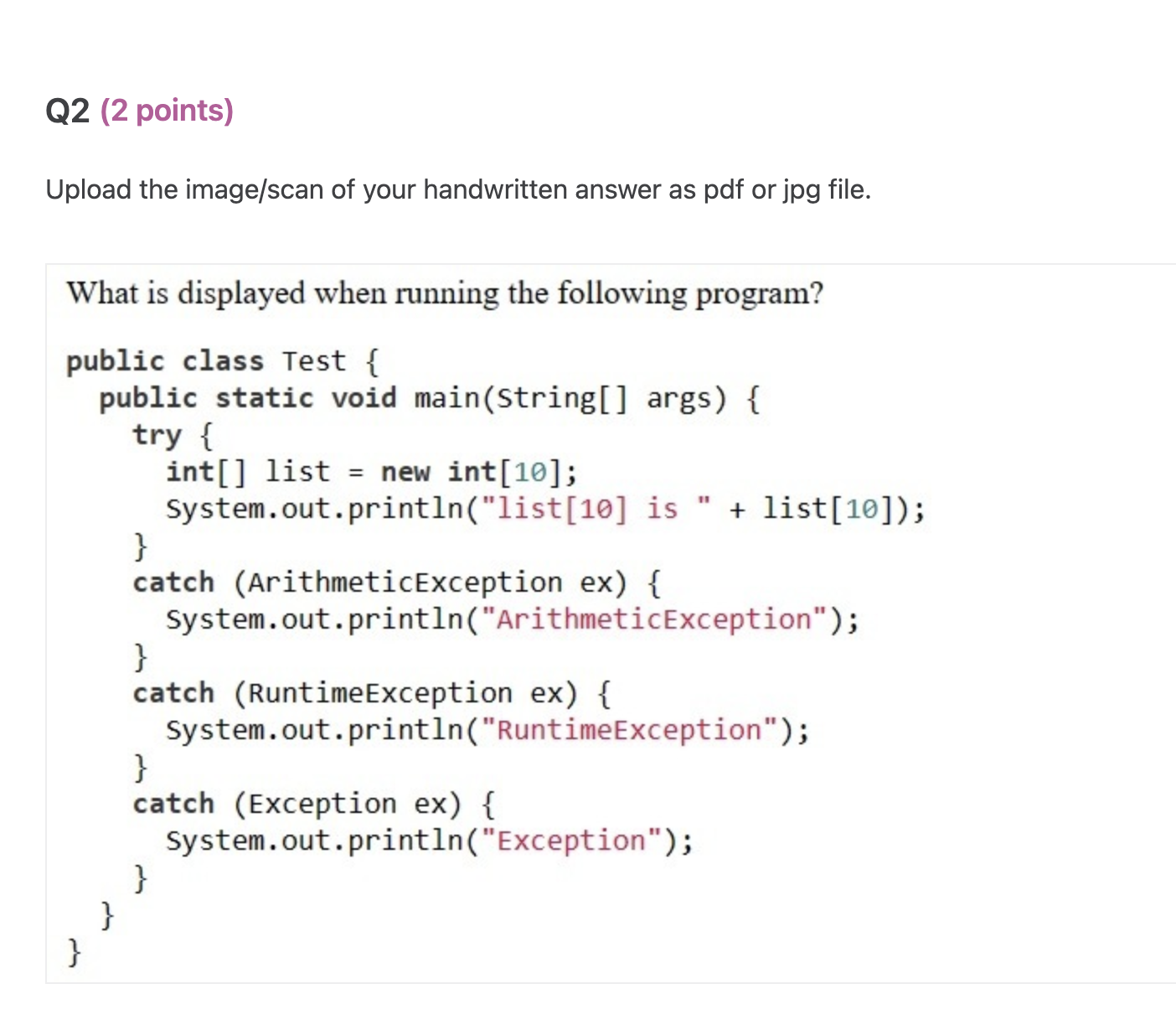 Upload the image / scan of your handwritten