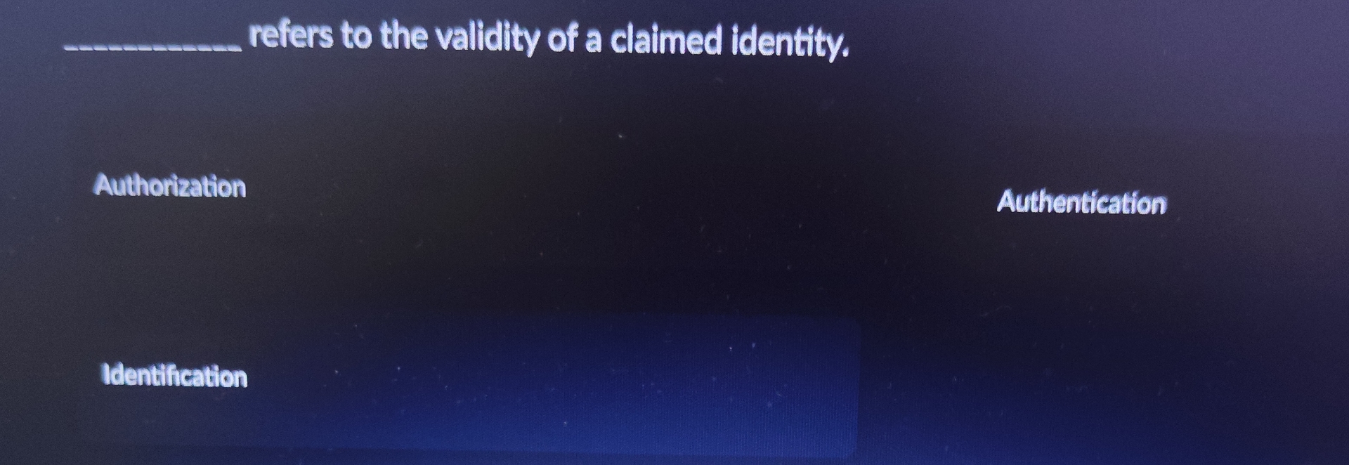 q , refers to the validility of a claimed