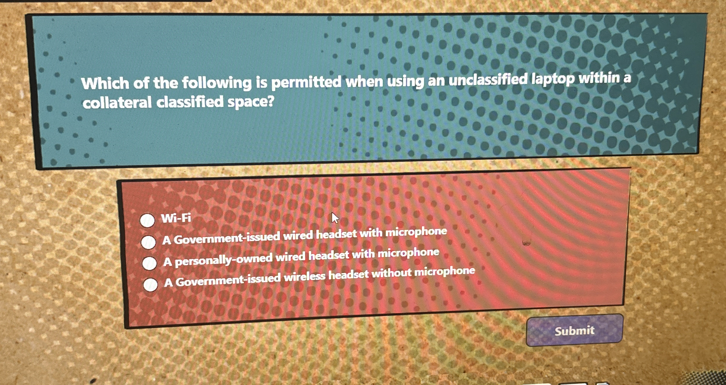 Which of the following is permitted when using an