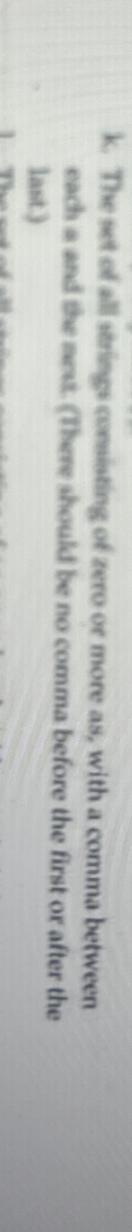 Tk . The set af all strings constating of zero or