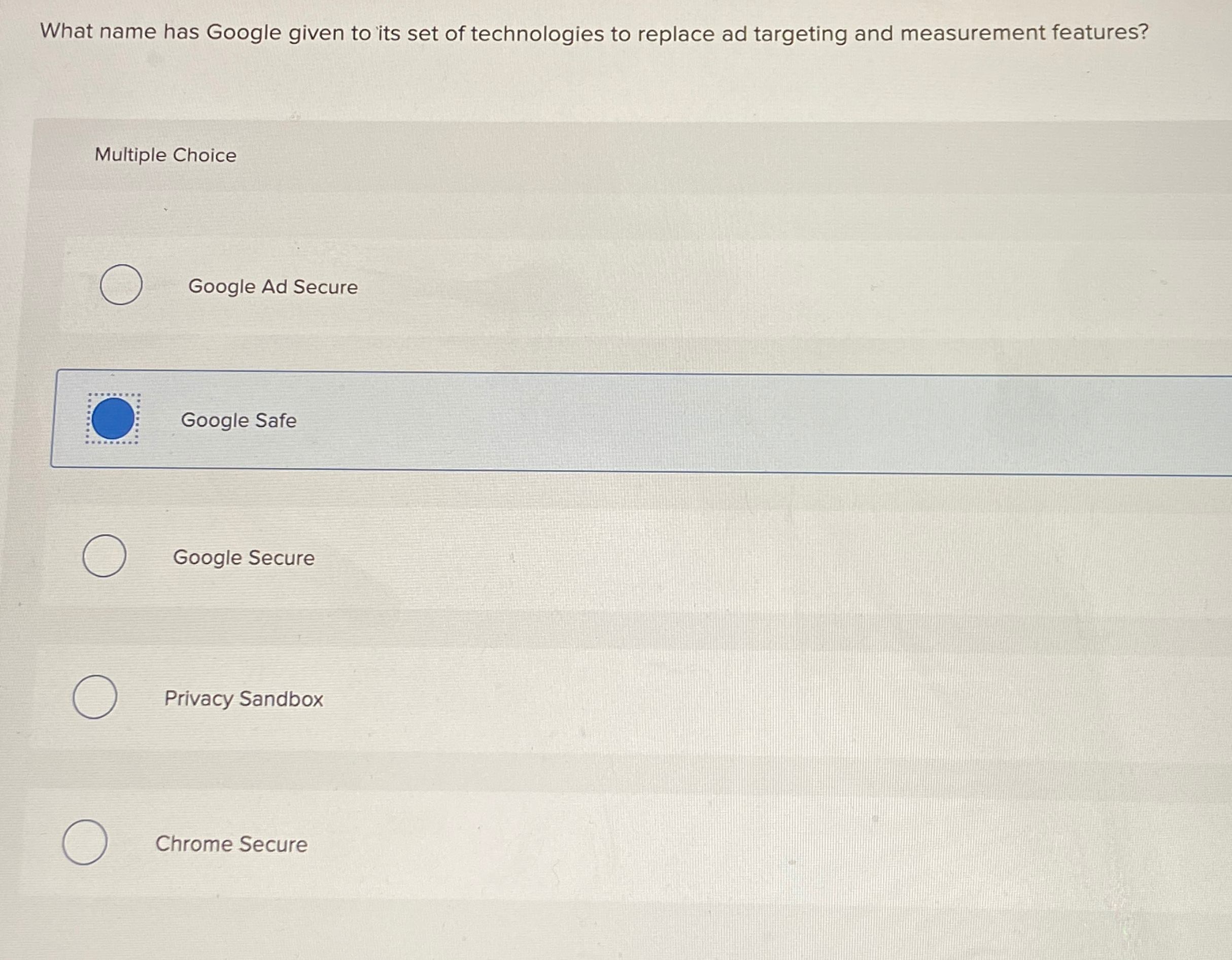 What name has Google given to its set of