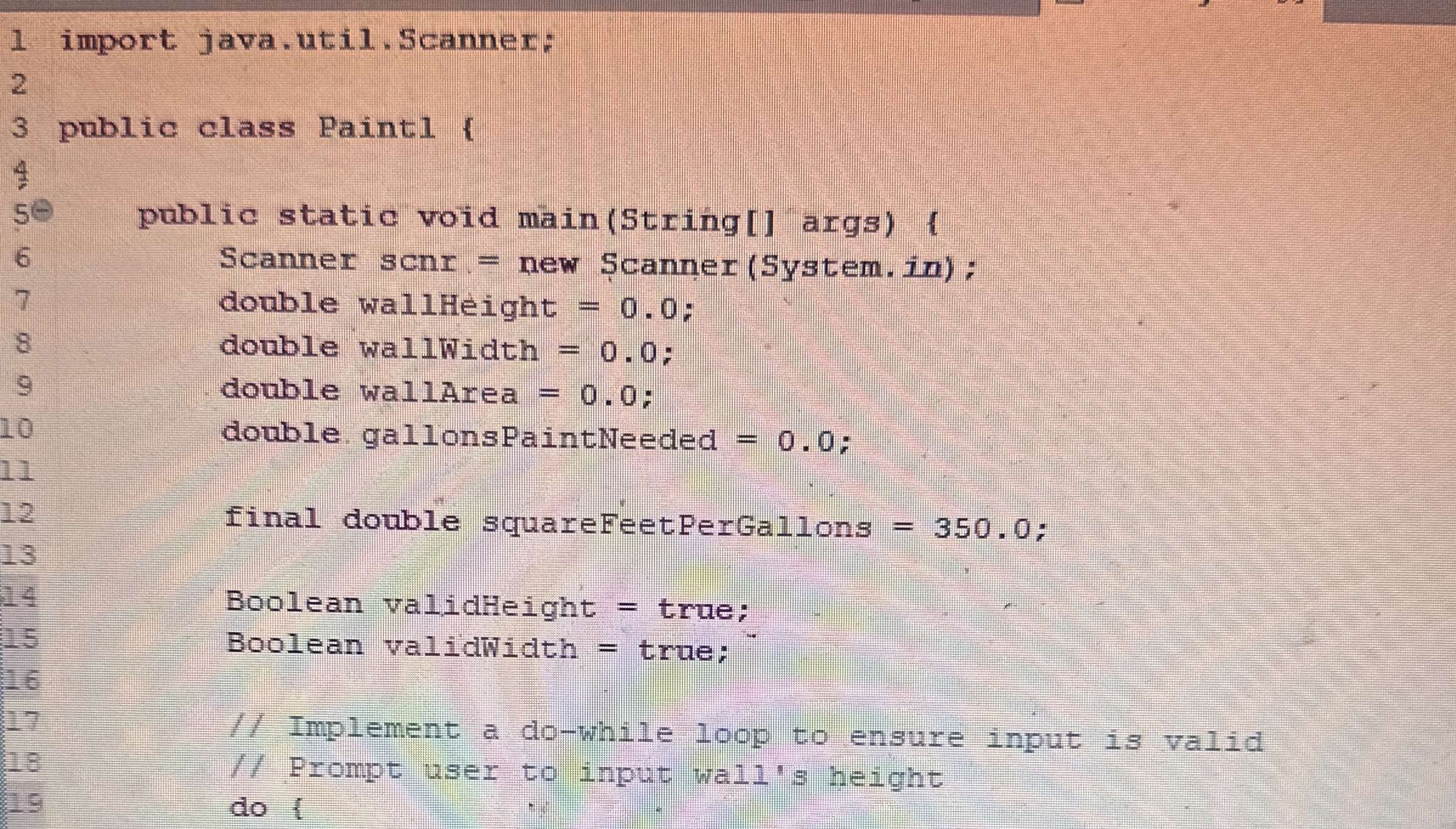 Paint 1 program Debugging and fixing