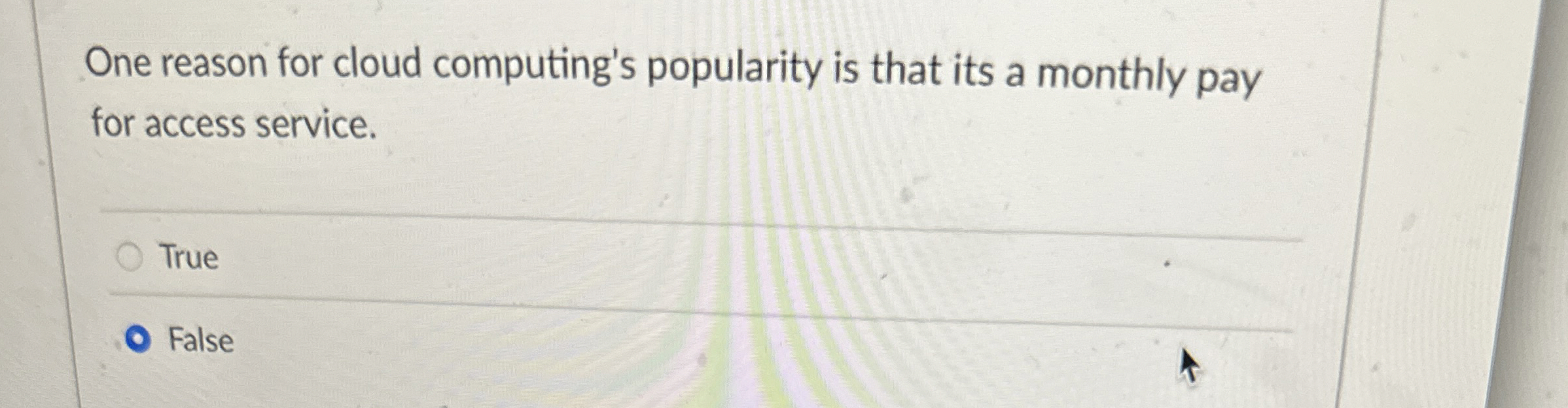 One reason for cloud computing's popularity is