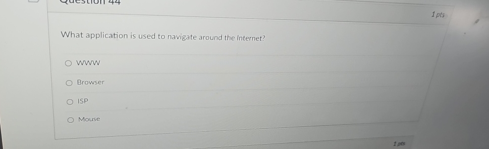 What application is used to navigate around the