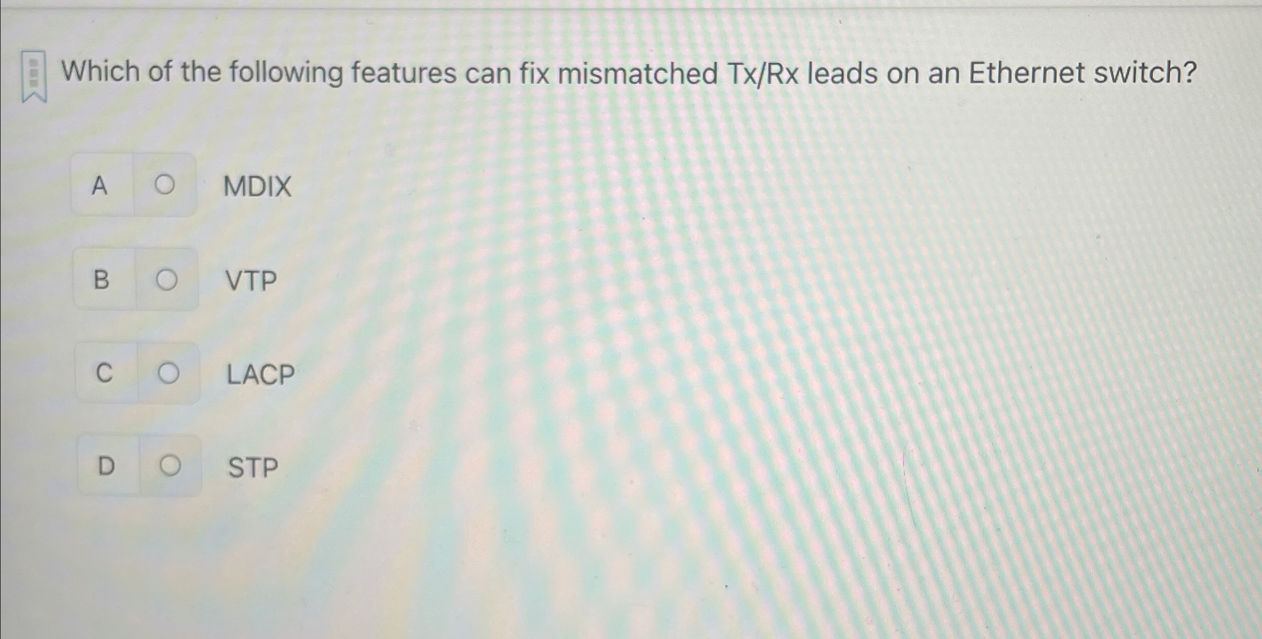 Which of the following features can fix
