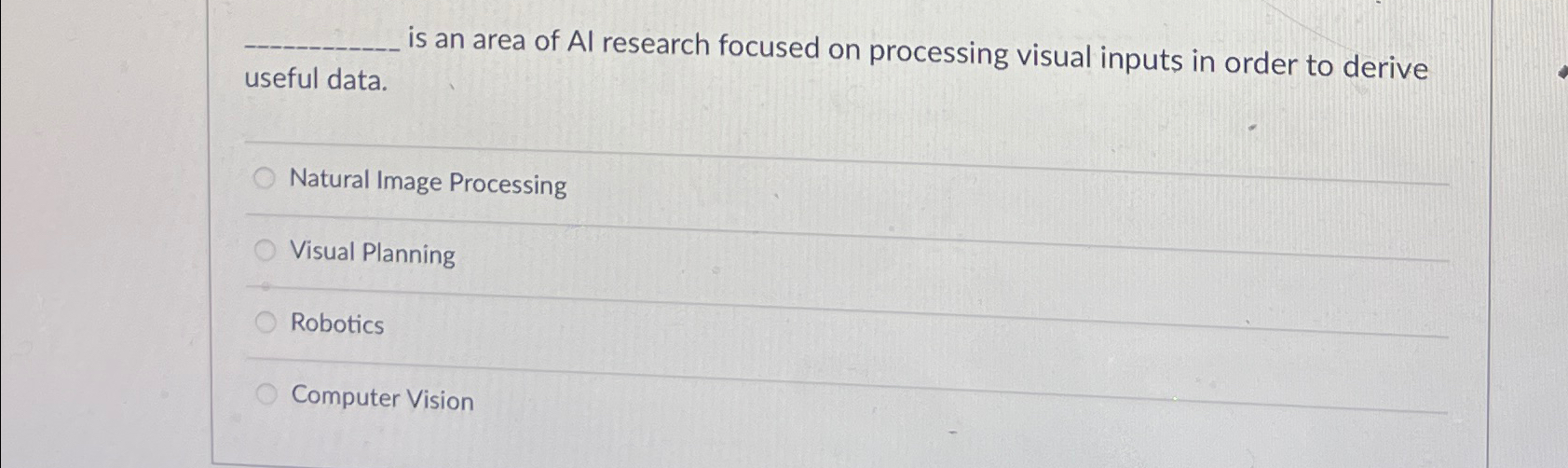 is an area of A l research focused on processing