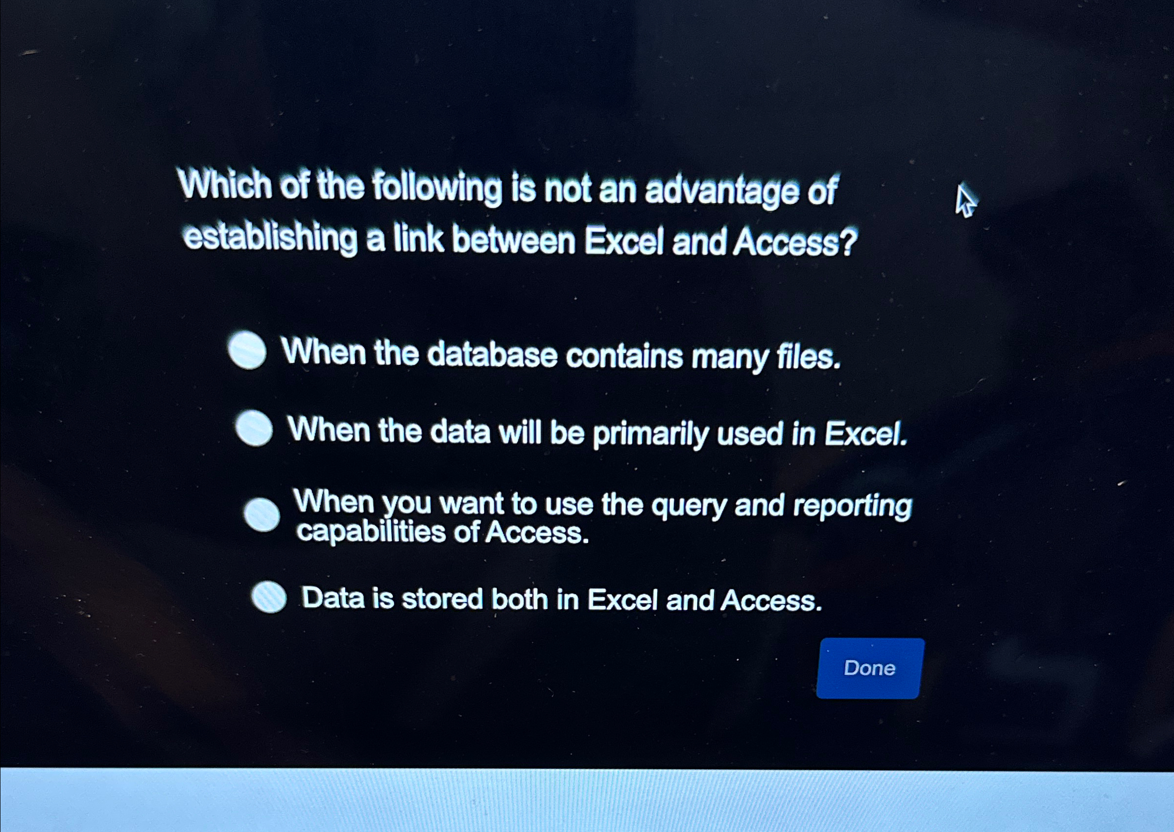 Which of the following is not an advantage of