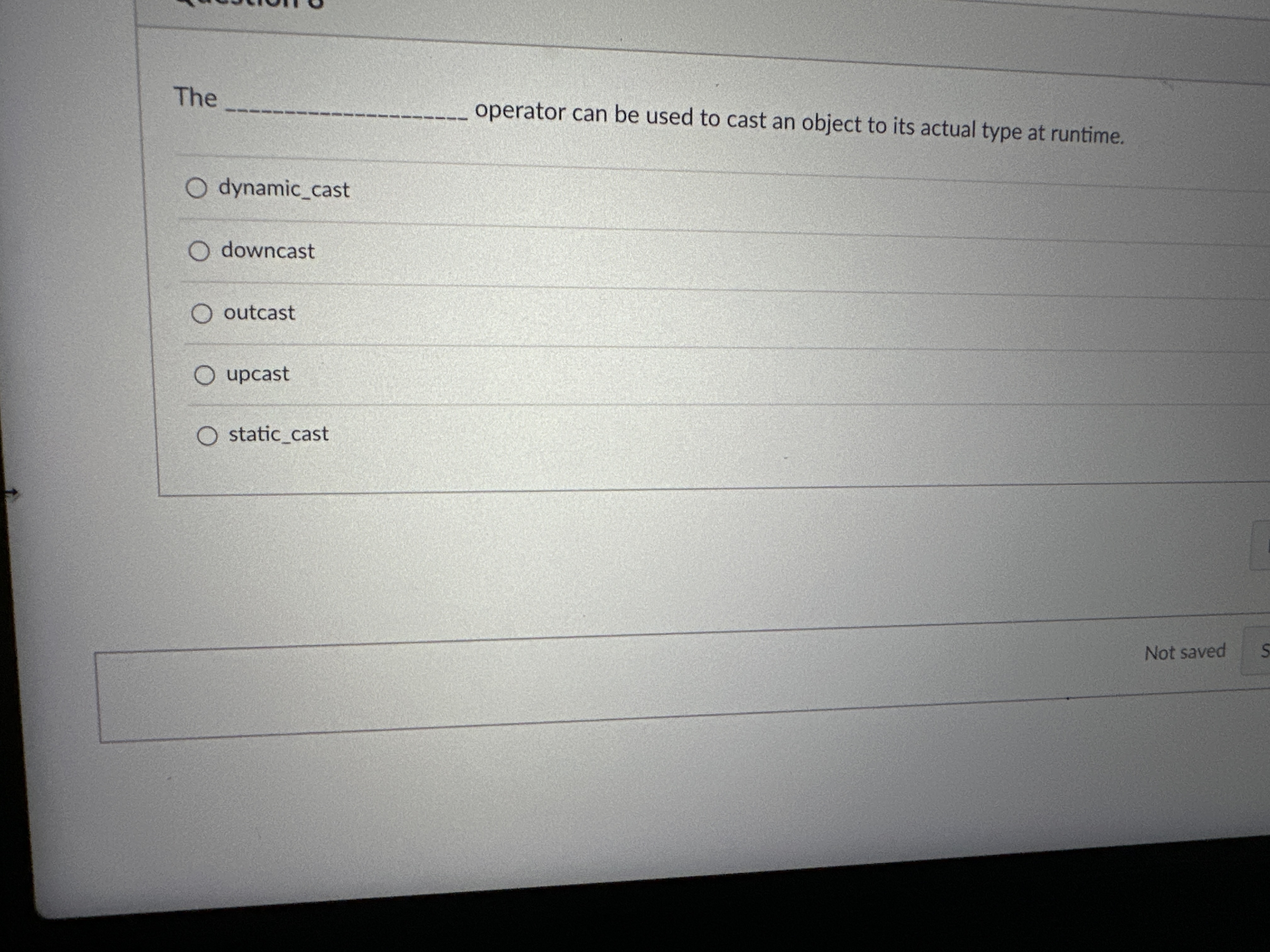 The operator can be used to cast an object to its