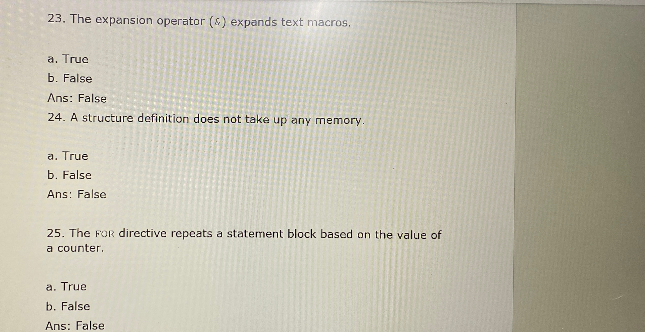 The expansion operator ( ) expands text macros. a