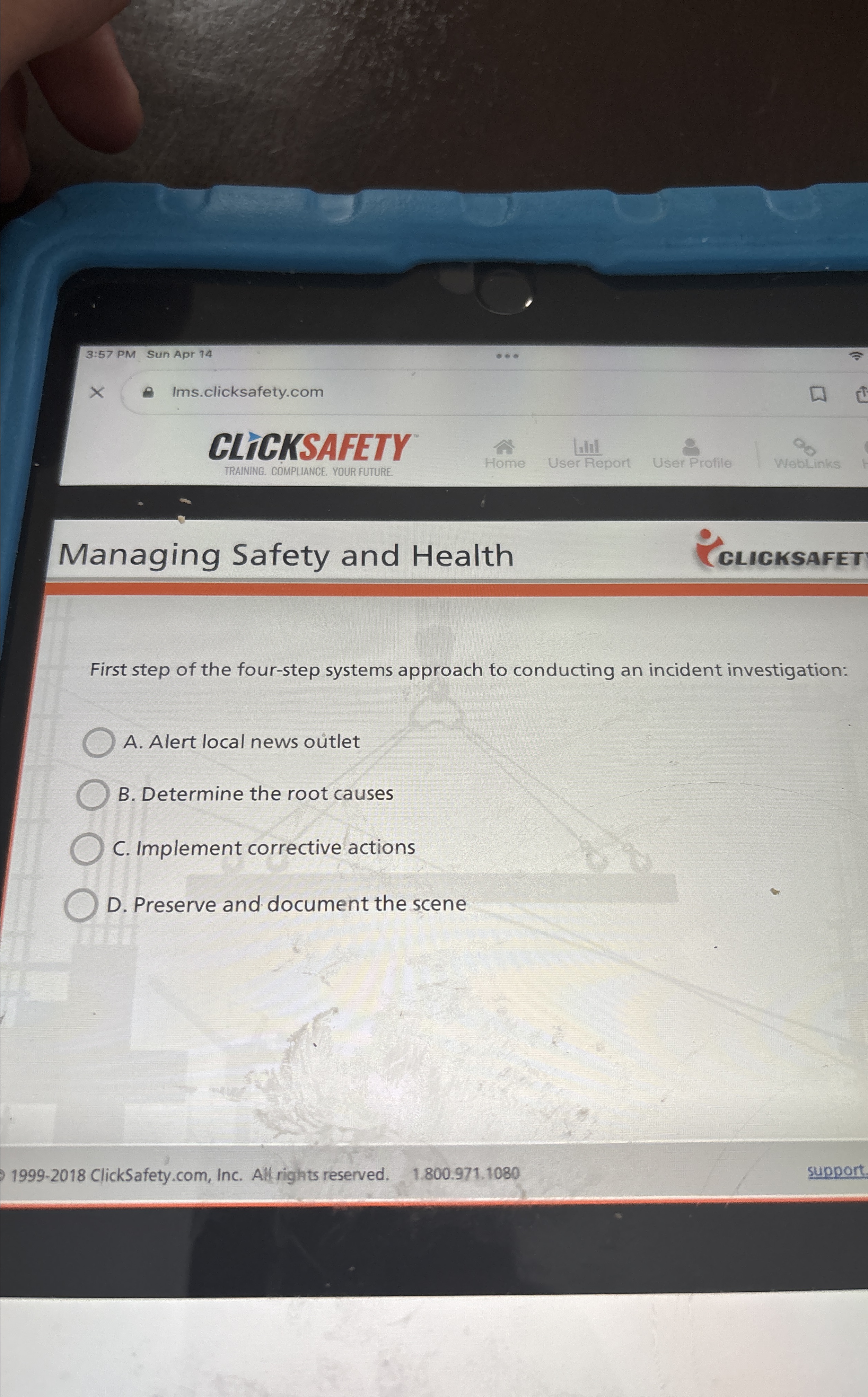 3 : 5 7 PM Sun Apr 1 4 Ims.clicksafety.com