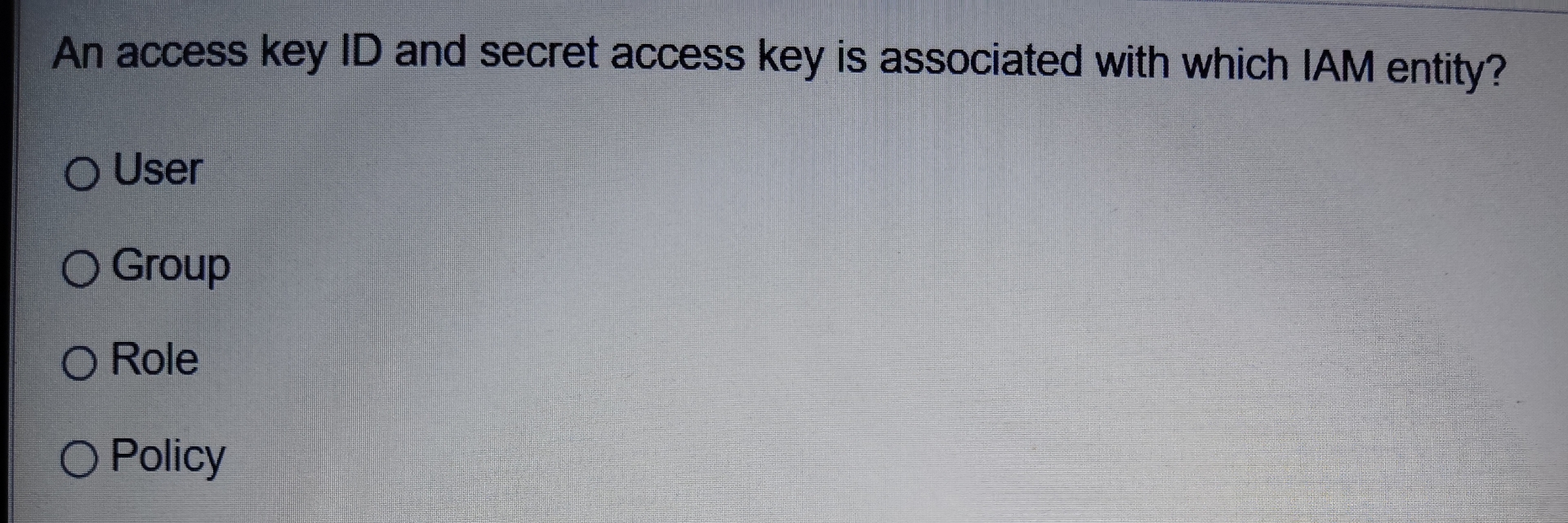 An access key ID and secret access key is