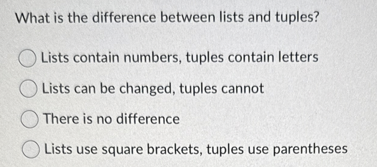 What is the difference between lists and tuples?