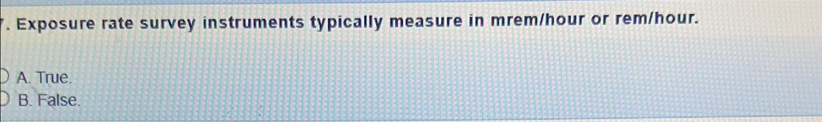 Exposure rate survey instruments typically