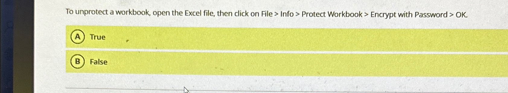 To unprotect a workbook, open the Excel file,