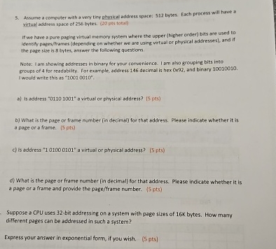 Assume a computer with a very tiny physikpl