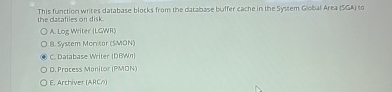 This function writes database blocks from the