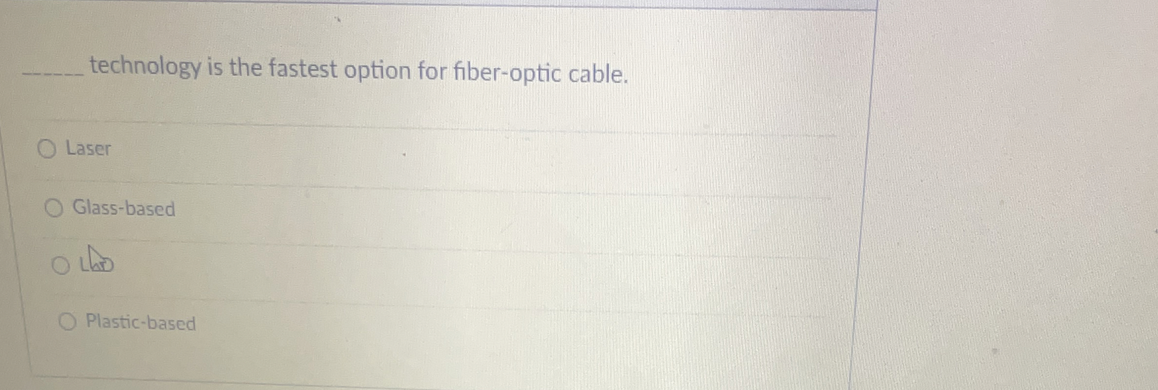 technology is the fastest option for fiber -